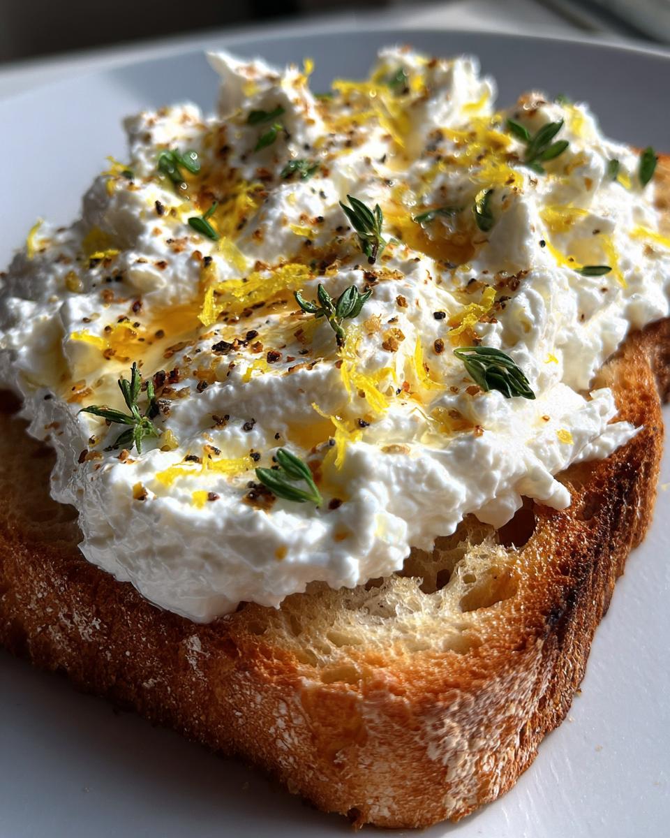 Whipped ricotta toast - detail 1