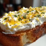 Whipped ricotta toast