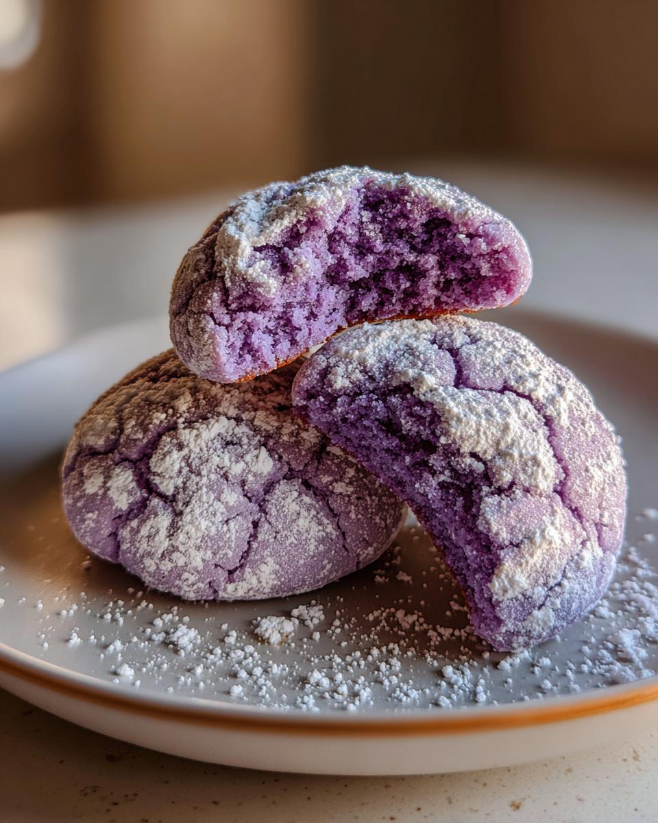 Ube Crinkle Cookies - detail 1