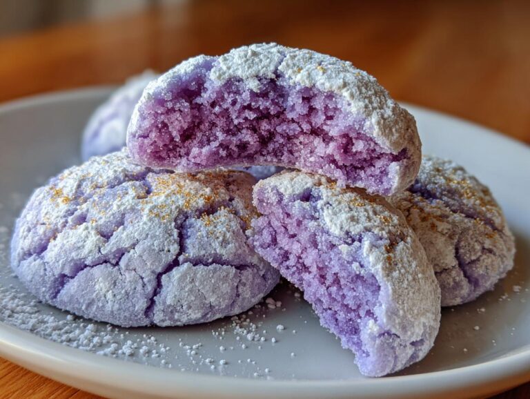 Ube Crinkle Cookies